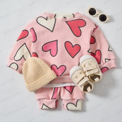 Baby Love Waffle 2-piece Pink Set - image 3