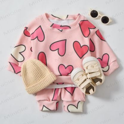 Baby Love Waffle 2-piece Pink Set - image 2