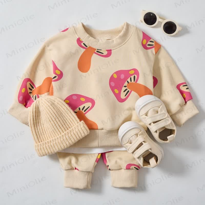 Baby Beige Pink Mushroom 2-piece Set - image 3