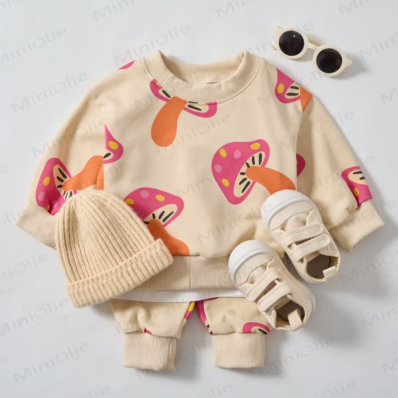 Baby Beige Pink Mushroom 2-piece Set - image 2