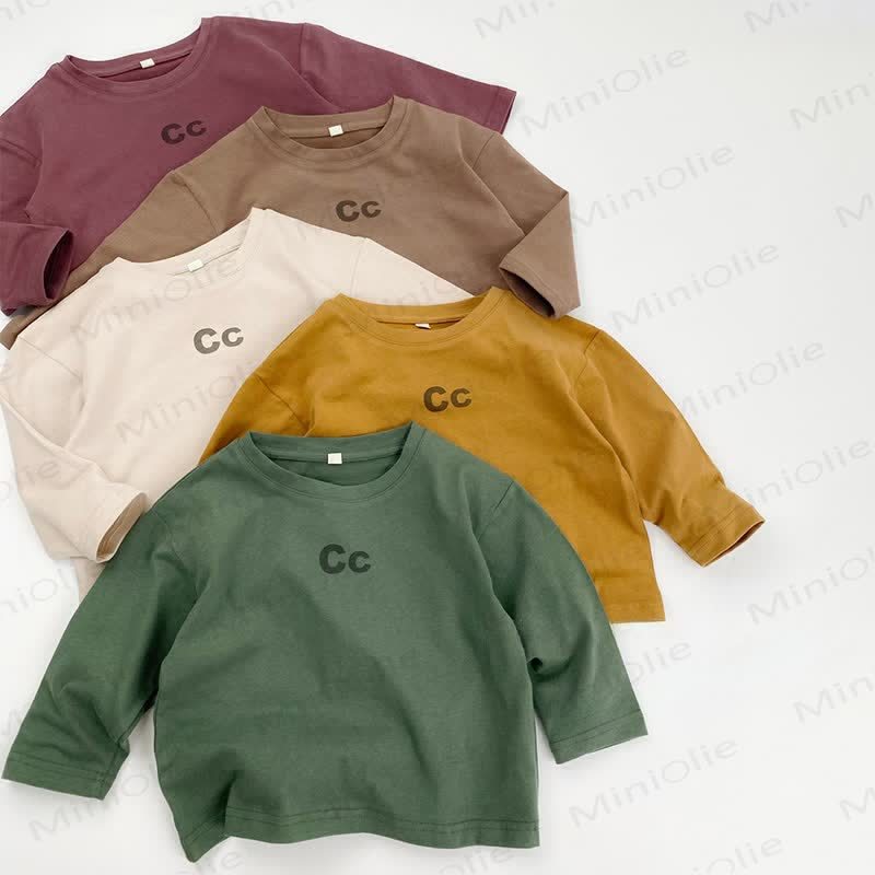 Letter CC Toddler Round Neck Tee - image 2