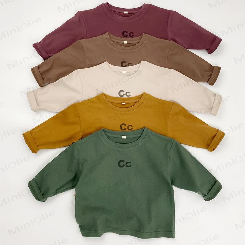 Letter CC Toddler Round Neck Tee - image 1