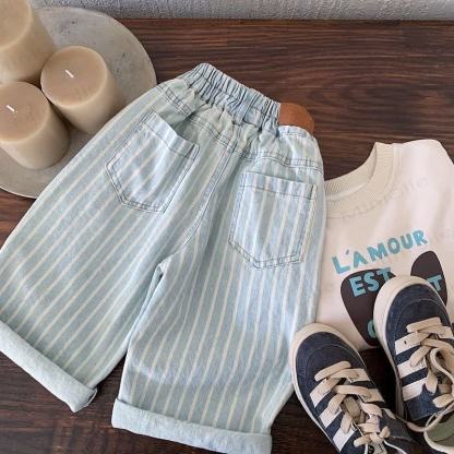 Baby Toddler Denim Stripe Pants - image 4