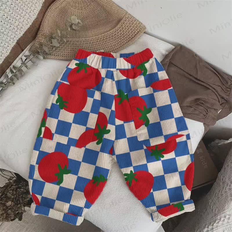 Baby Toddler Checkerboard Tomatoes Corduroy Pants – MiniOlie