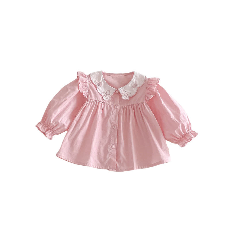 Baby Toddler Girl Bunny Pink Top/Beige Bow Leggings - image 4