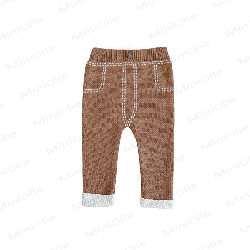 Baby Solid Color Knit Leggings - image 6