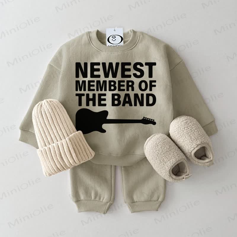 NEWEST MEMBER OF THE BAND Baby Grey Green 2-piece Set - Grey Green - 2-3T - image 1