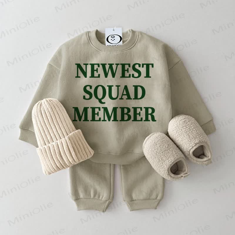 NEWEST SQUAD MEMBER Baby Grey Green 2-piece Set - Grey Green - 2-3T - image 1