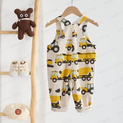 Baby Excavator Beige Overalls - image 3