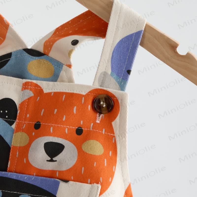 Baby Animal Beige Overalls - image 5