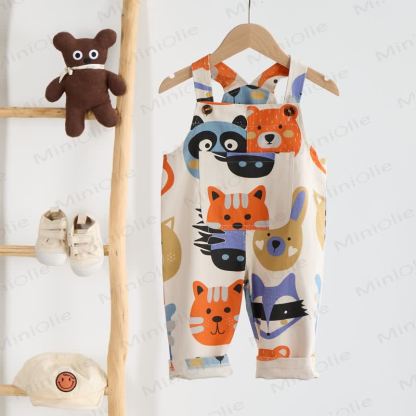Baby Animal Beige Overalls - image 2