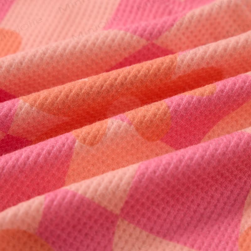 Baby Checkered Flowers Pink Waffle 2-piece Set - image 6