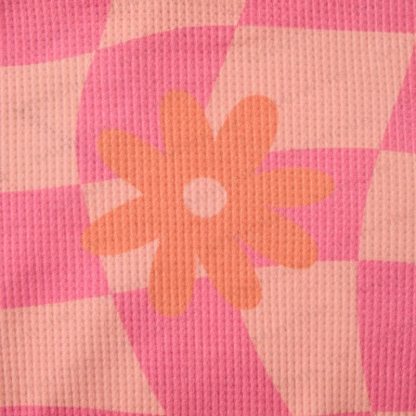 Baby Checkered Flowers Pink Waffle 2-piece Set - image 5