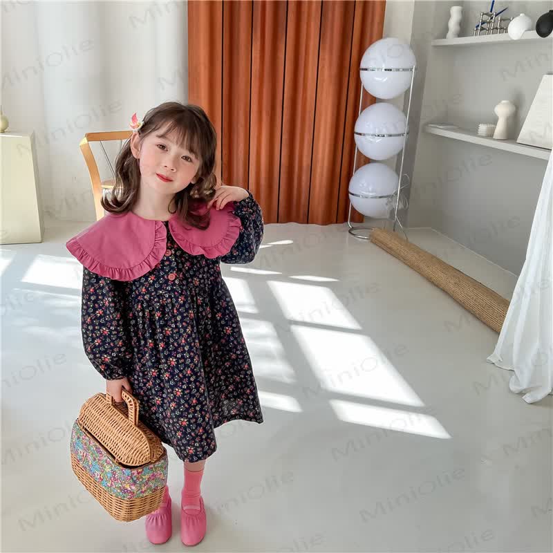 Baby Toddler Girl Flower Lapel Dress - image 3