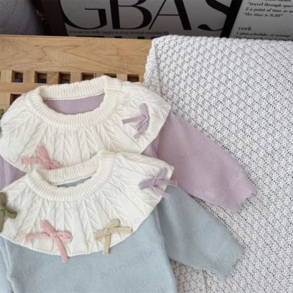 Baby Girl Bow Knit 2-piece Set - image 5