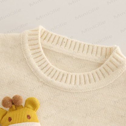 Baby Toddler Giraffe Love Knit 3-piece Set - image 8