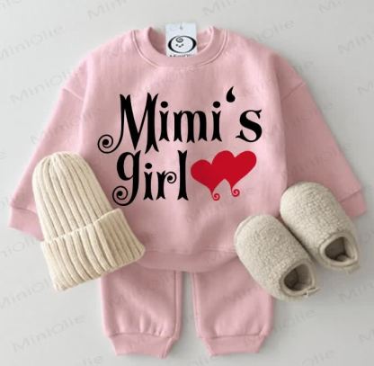 MIMI'S GIRL Baby Pink Sweatshirt 2-piece Set - Pink - 2-3T - image 1