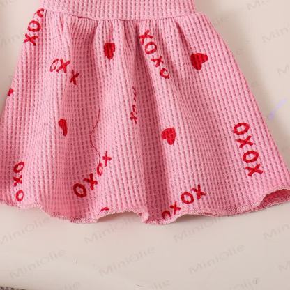 XOXO Baby Girl Bow Love Overalls - image 9