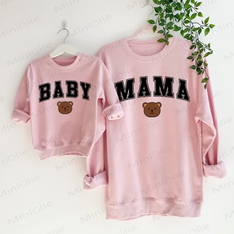 MAMA/BABY Bear Pink Family Sweatshirt - Pink - Adult Sweatshirt: XL - image 1
