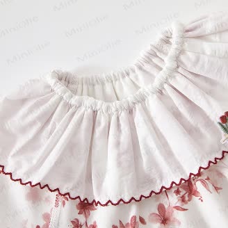 Baby Floral Tulip Collar Romper - image 3
