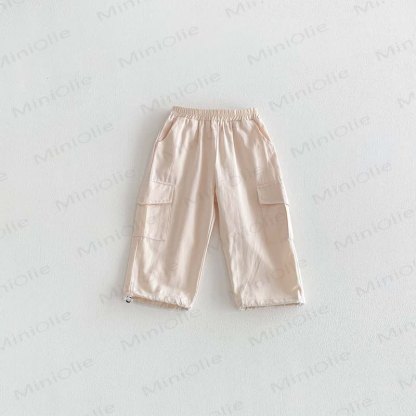 Baby Toddler Solid Color Worker Loose Pants - Beige - 8Y - image 6