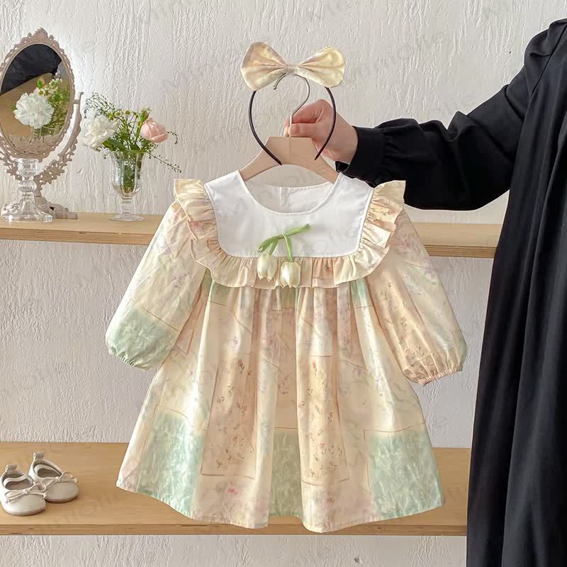 Toddler Kid Girl Flower Sweet Dress - image 2