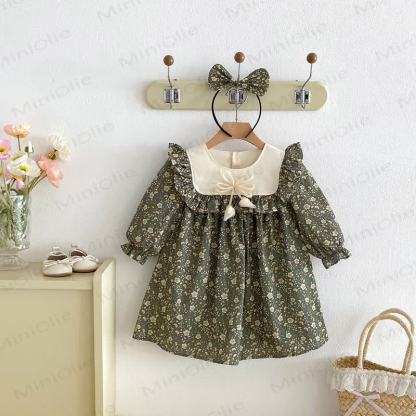 Toddler Kid Girl Floral Bow Dress - image 2