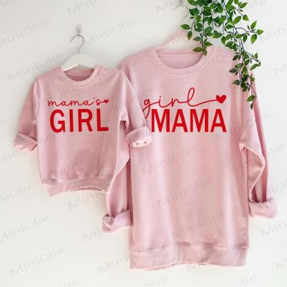 MAMA'S GIRL/GIRL MAMA Pink Love Family Sweatshirt - Pink - Adult Sweatshirt: XL - image 1