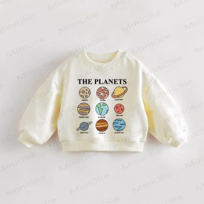 THE PLANETS Baby Toddler Sweatshirt - Cream - 3-5T - image 1