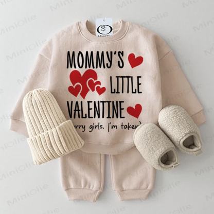 MOMMY'S LITTLE VALENTINE Baby Love Beige 2-piece Set - Beige - 2-3T - image 1