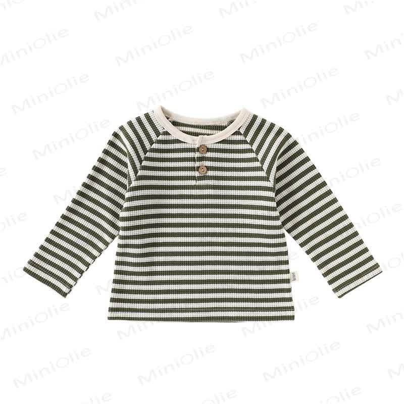 Baby Toddler Striped Cotton T-shirt - Green - 5-7T - image 5