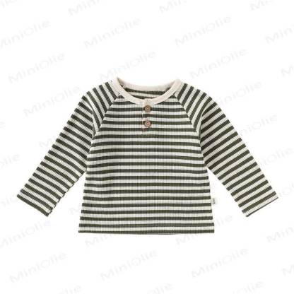Baby Toddler Striped Cotton T-shirt - Green - 5-7T - image 5