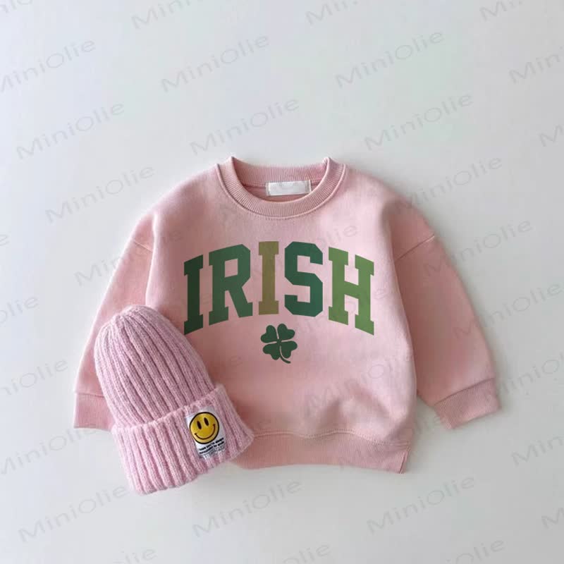IRISH Baby Pink Girl Sweatshirt - Pink - 2-3T - image 1