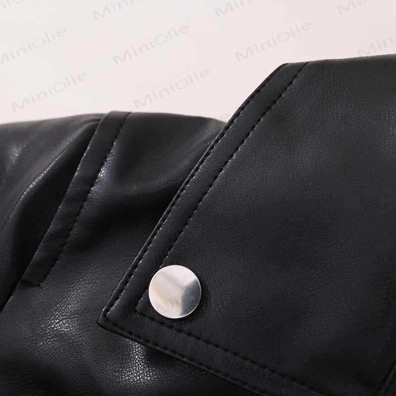 Toddler Girl Faux Leather Jacket - image 8