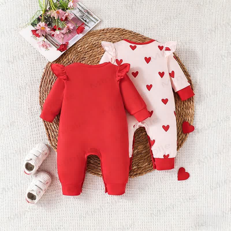 2-pack MOMMY'S LITTLE GIRL Baby Heart Romper - image 2