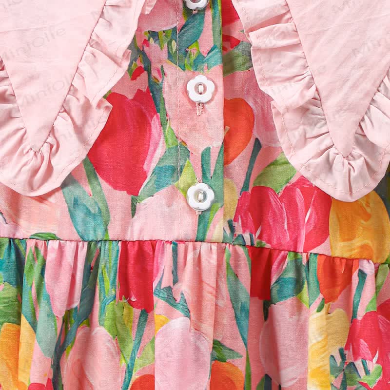 Baby Toddler Girl Lapel Flower Dress - image 7