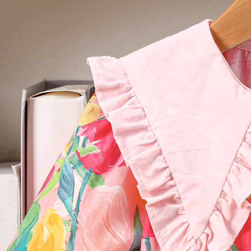 Baby Toddler Girl Lapel Flower Dress - image 8