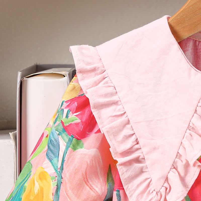 Baby Toddler Girl Lapel Flower Dress - image 8