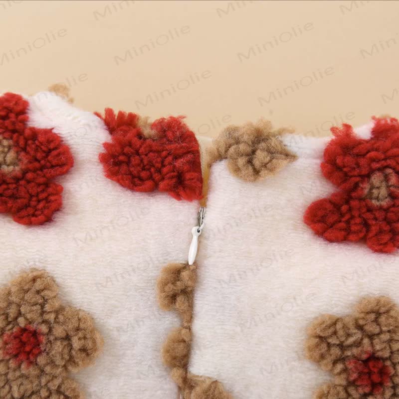 Baby Girl Fleece Flower Dress/Mesh Top - image 11