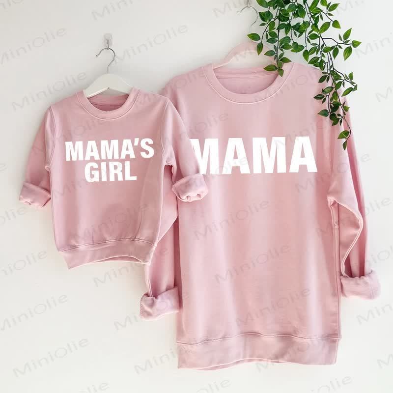 MAMA'S GIRL/MAMA Pink Family Sweatshirt - Pink - Adult Sweatshirt: XL - image 1