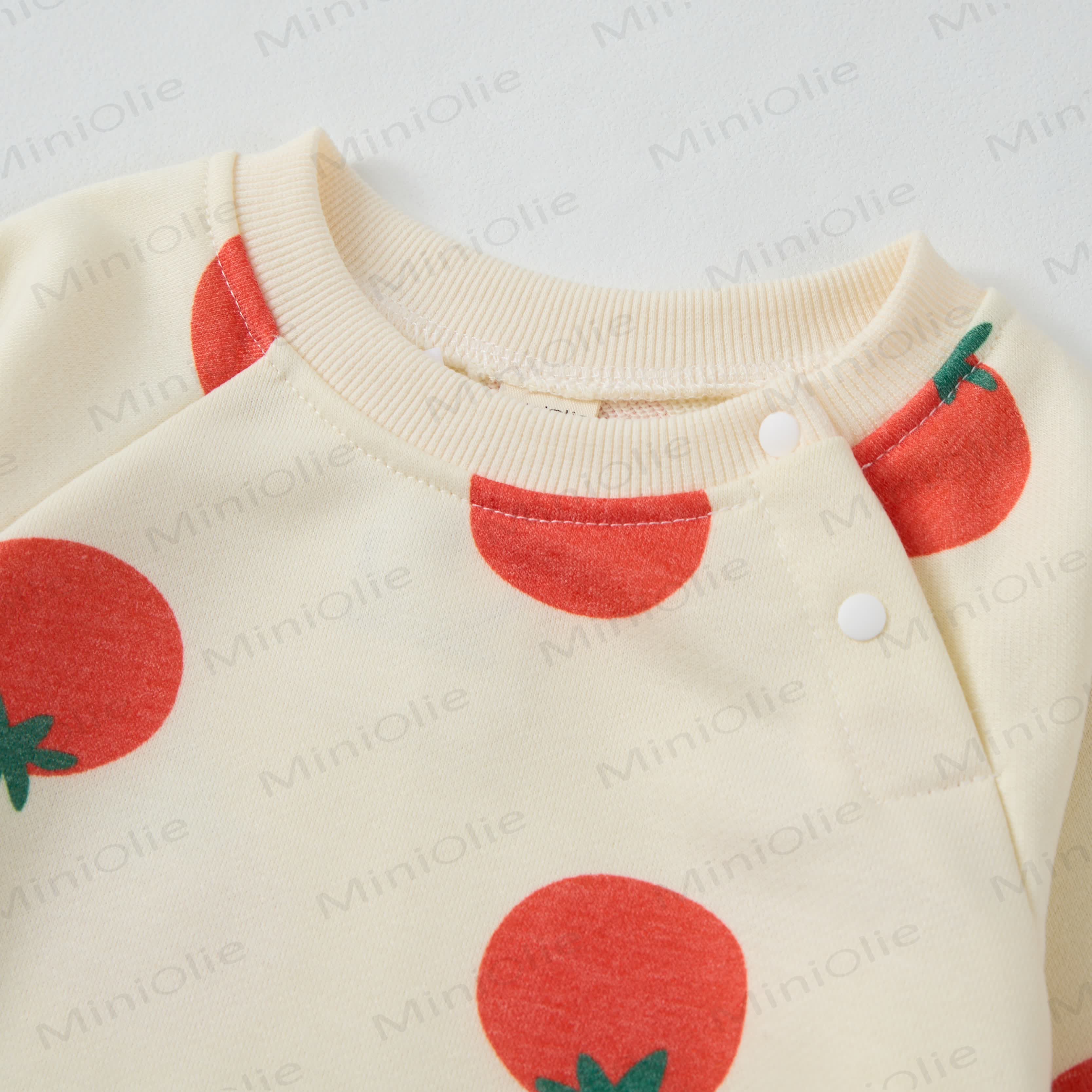 Baby Toddler Tomatoes Beige Romper - image 3