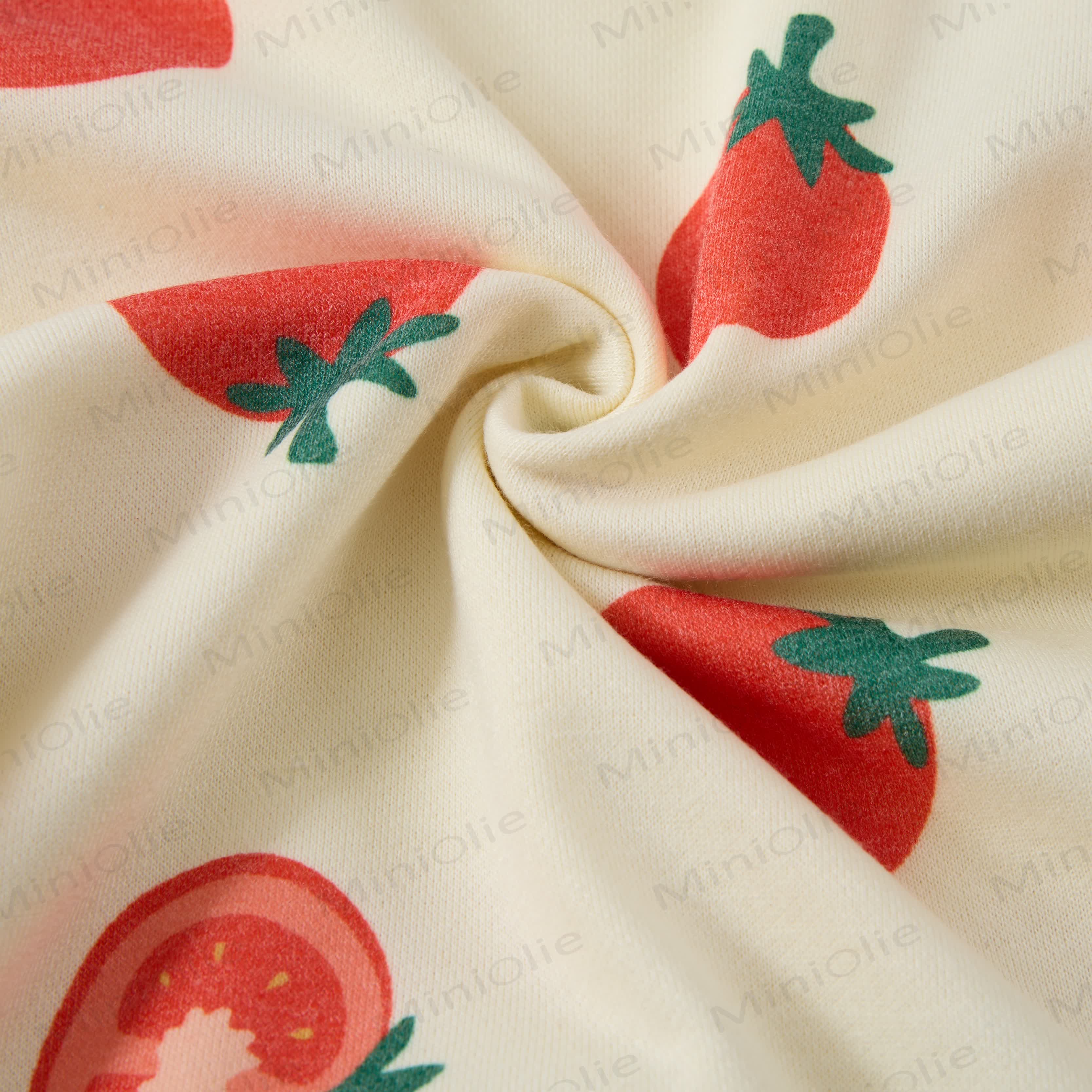Baby Toddler Tomatoes Beige Romper - image 7