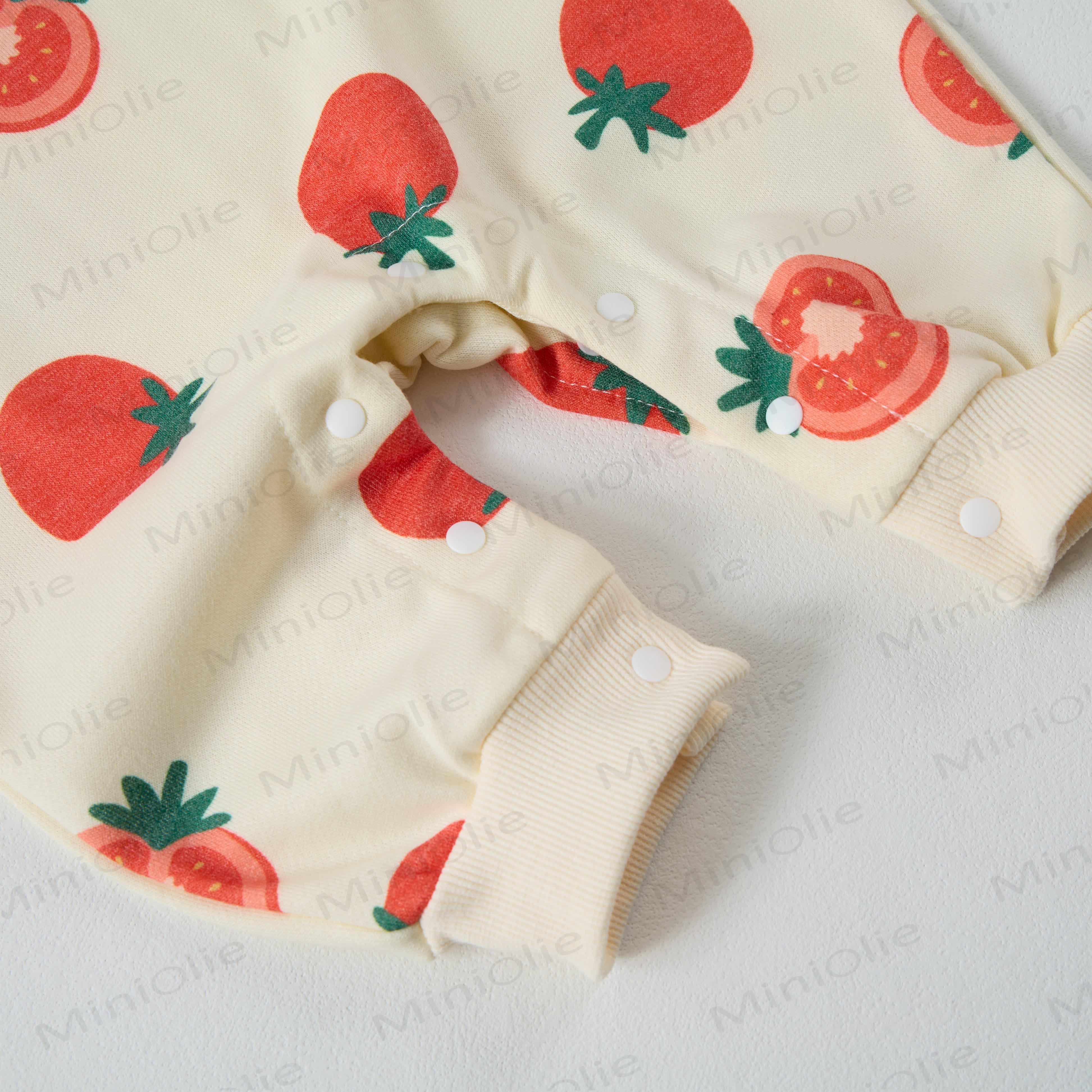 Baby Toddler Tomatoes Beige Romper - image 5
