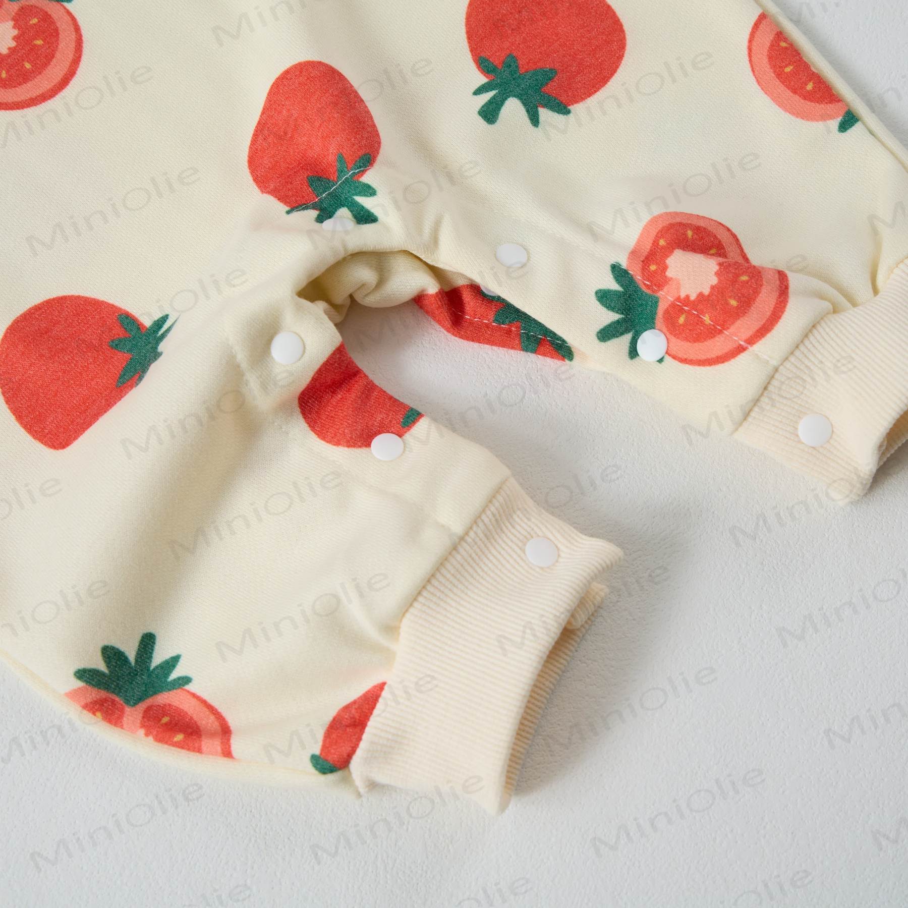 Baby Toddler Tomatoes Beige Romper - image 5