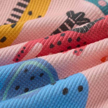 Baby Waffle Lovely Cartoon Animals Sweatshirt 2-piece Pink Set - image 5