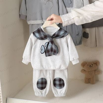Baby Plaid Light Grey 2-piece Set - image 2