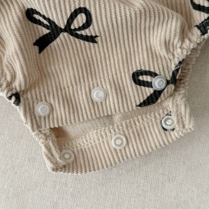 Baby Toddler Girl Lapel Bow Dress/ Bodysuit - image 8