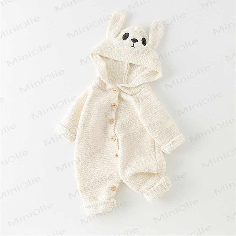 Baby Fleece Bear Hooded Romper - image 5