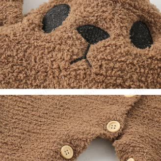 Baby Fleece Bear Hooded Romper - image 10