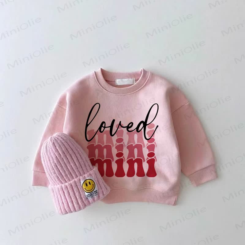 LOVED MINI Baby Pink Girl Sweatshirt - Pink - 2-3T - image 1